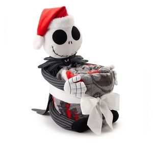 NBC Nightmare before Christmas disney jack skellington plush & throw 50x60 Nwt